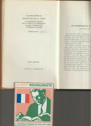 Les infortunes de la vertu + La Marquise de Gange - Sade / Ex Num : 6182 / Grand Format